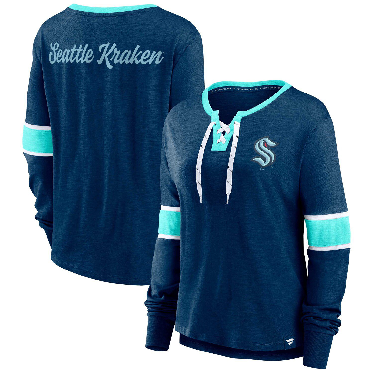 Adidas Women's Aqua Seattle Kraken Reverse Retro 2.0 Playmaker T-shirt