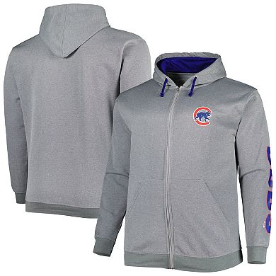 Men's Profile Ash Chicago Cubs Big & Tall Pullover Hoodie