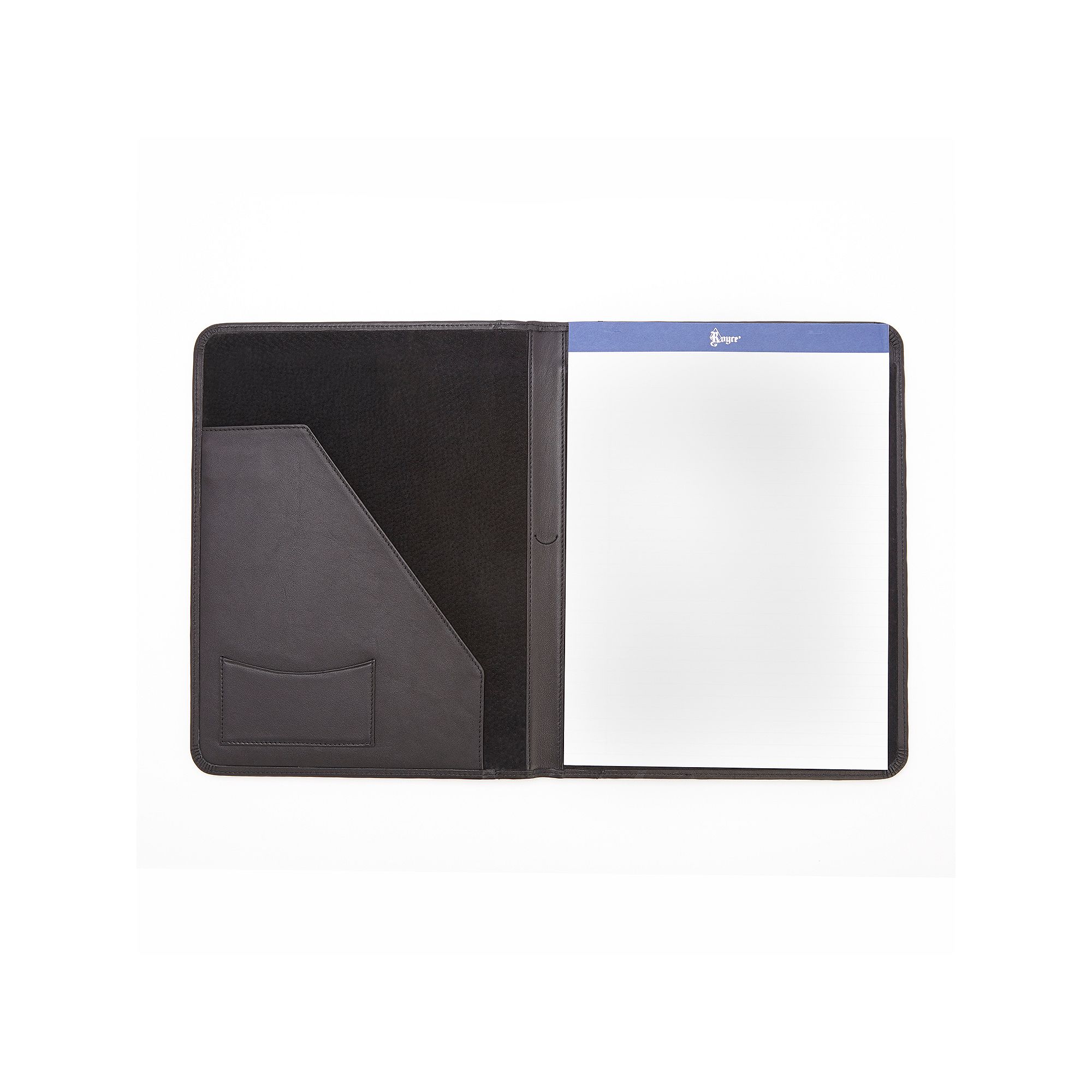 Royce Leather Deluxe Writing Padfolio, Black