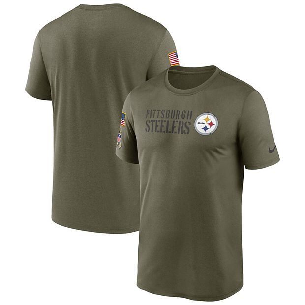 Men s Nike Olive Pittsburgh Steelers 2022 Salute to Service Legend Team T Shirt