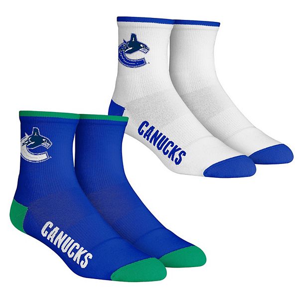Men's Rock Em Socks Vancouver Canucks Core Team 2Pack Quarter Length