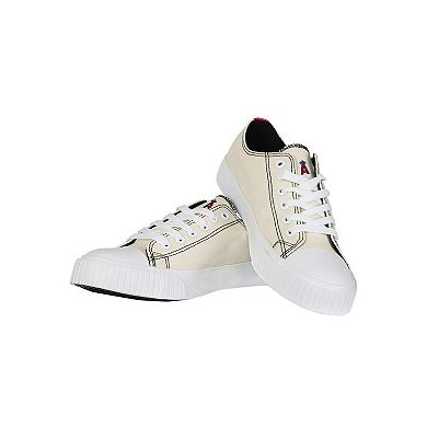 Women's FOCO Cream Los Angeles Angels Low Top Canvas Shoes