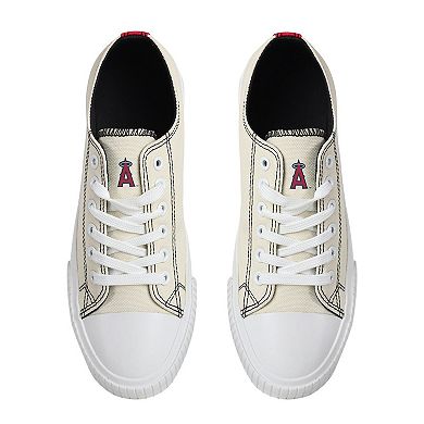 Women's FOCO Cream Los Angeles Angels Low Top Canvas Shoes