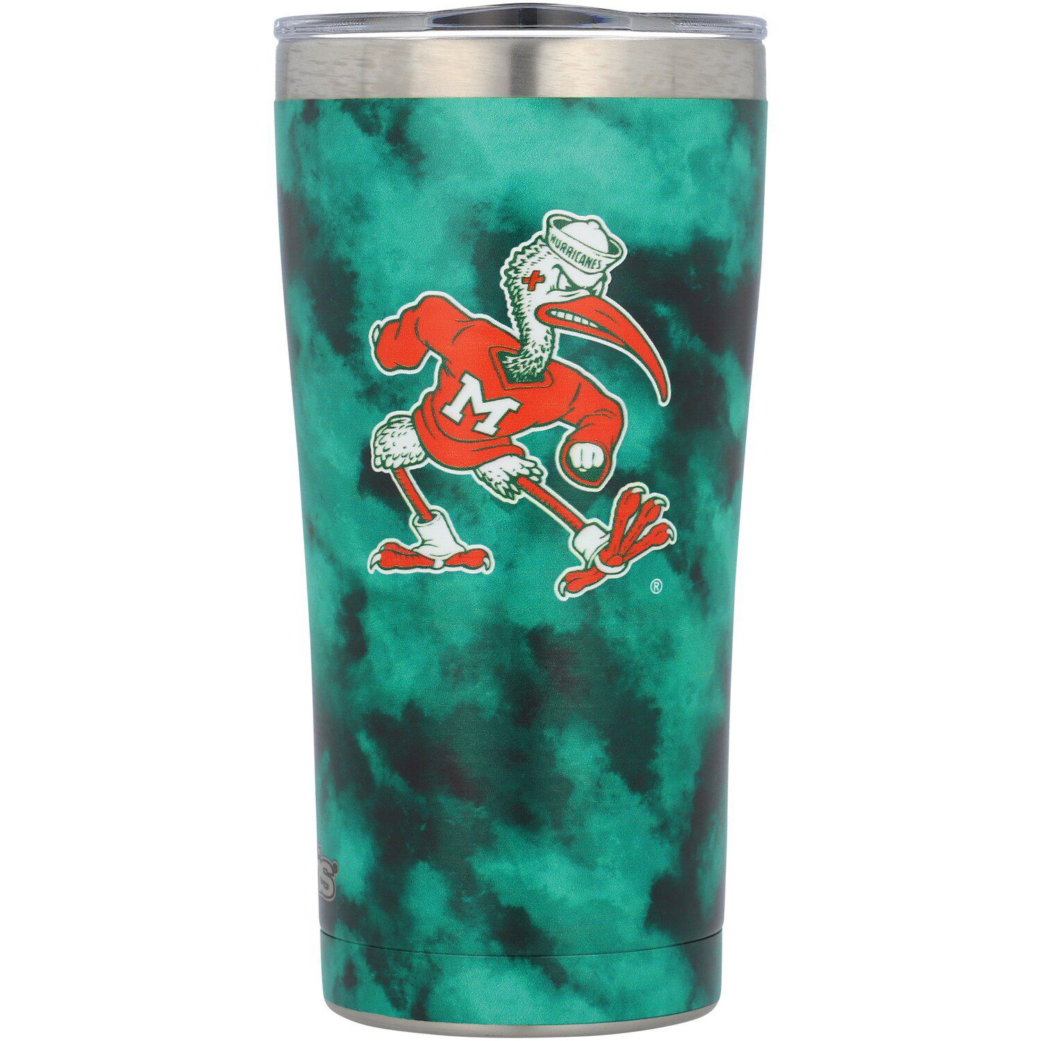 Miami Hurricanes 12 oz Tie-Dye Slim Can Koozie Tumbler