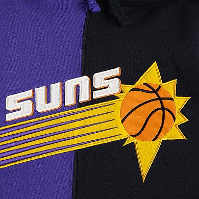 Men's Mitchell & Ness Purple/Black Phoenix Suns Hardwood Classics Split Pullover Hoodie