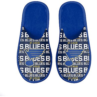 Youth FOCO St. Louis Blues Scuff Wordmark Slide Slippers