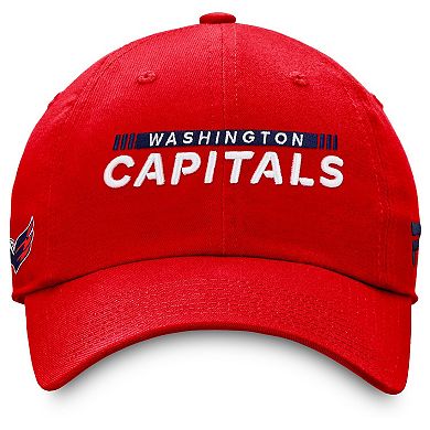 Men's Fanatics Branded Red Washington Capitals Authentic Pro Rink Adjustable Hat