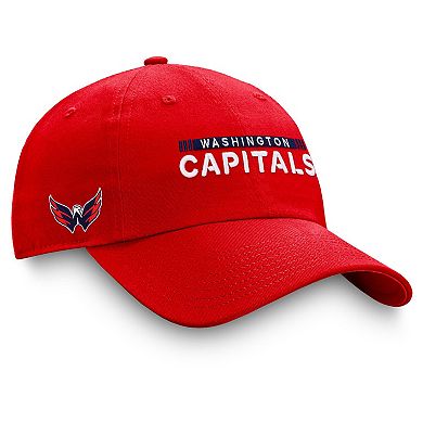 Men's Fanatics Branded Red Washington Capitals Authentic Pro Rink Adjustable Hat