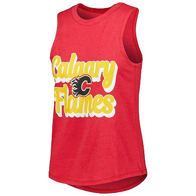 Women's Concepts Sport Red/Black Calgary Flames Meter Muscle Tank Top & Pants Sleep Set