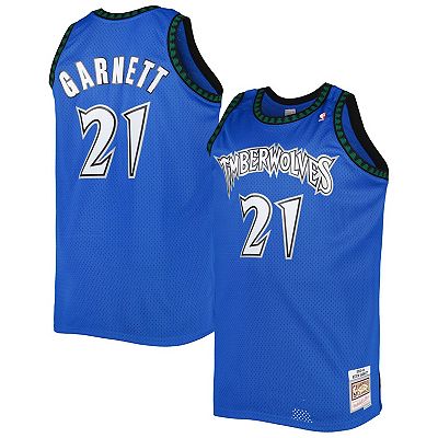 Men's Mitchell & Ness Kevin Garnett Blue Minnesota Timberwolves Big & Tall Hardwood Classics 2003-04 Swingman Jersey