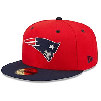 Men's New Era Red/Navy New England Patriots Flipside 59FIFTY Fitted Hat