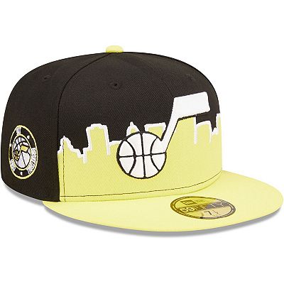 Men s New Era Gold Black Utah Jazz 2022 Tip Off 59FIFTY Fitted Hat