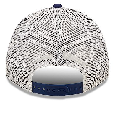 Men's New Era Royal/White Los Angeles Dodgers Logo Patch 9FORTY Trucker Snapback Hat