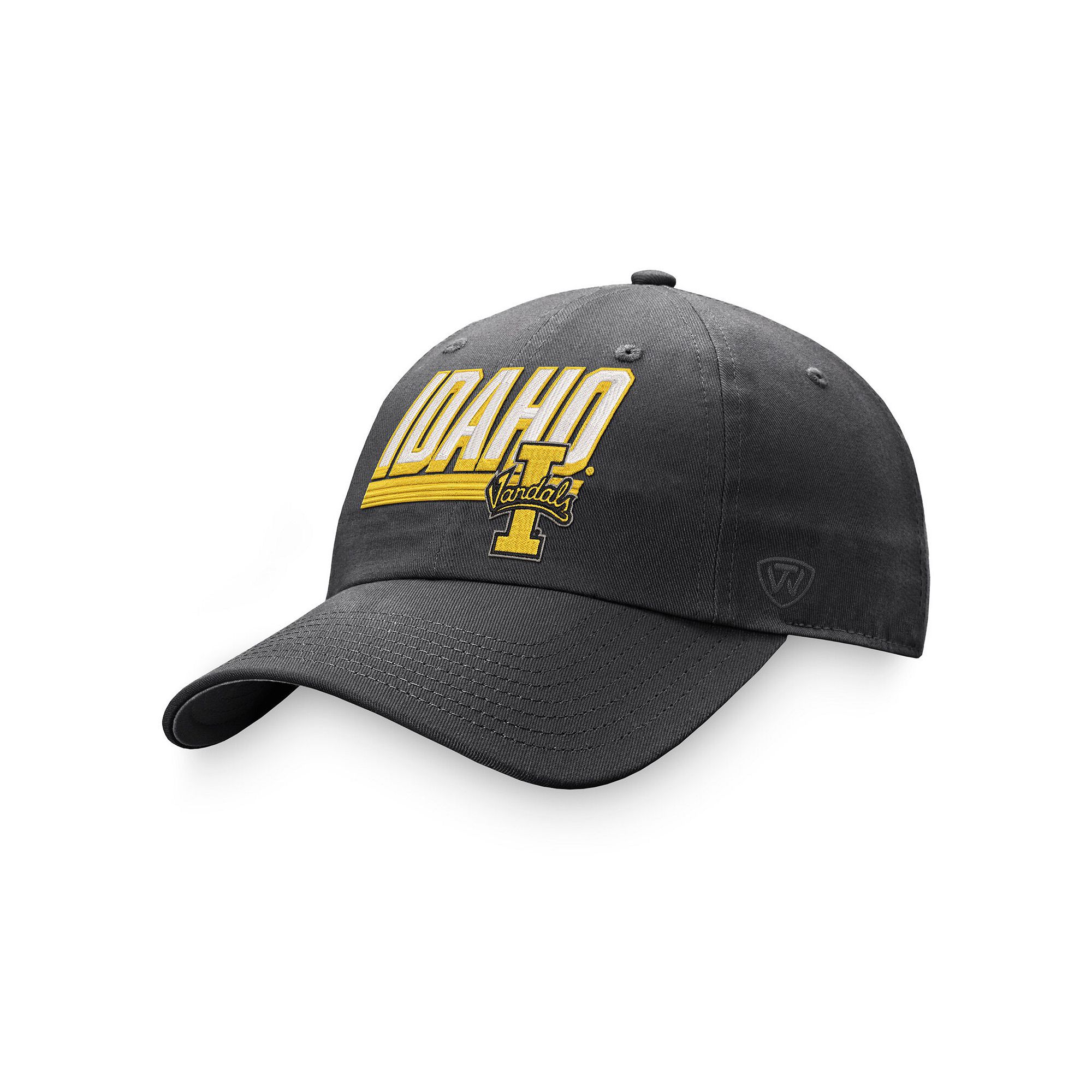 Mens Top of the World Charcoal Idaho Vandals Slice Adjustable Hat, Nc2 Cha