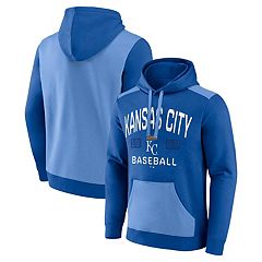 Men's Fanatics Branded Gray/Royal Kansas City Royals Arctic Pullover Hoodie