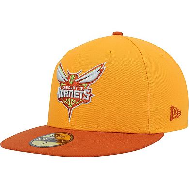 Men's New Era  Gold/Rust Charlotte Hornets 59FIFTY Fitted Hat