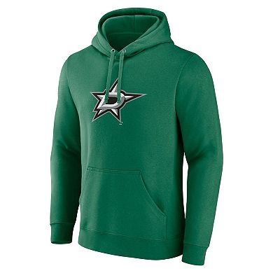 Men's Fanatics Branded Kelly Green Dallas Stars Primary Logo Pullover Hoodie