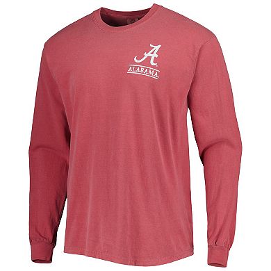Men's Crimson Alabama Crimson Tide Circle Campus Scene Long Sleeve T-Shirt