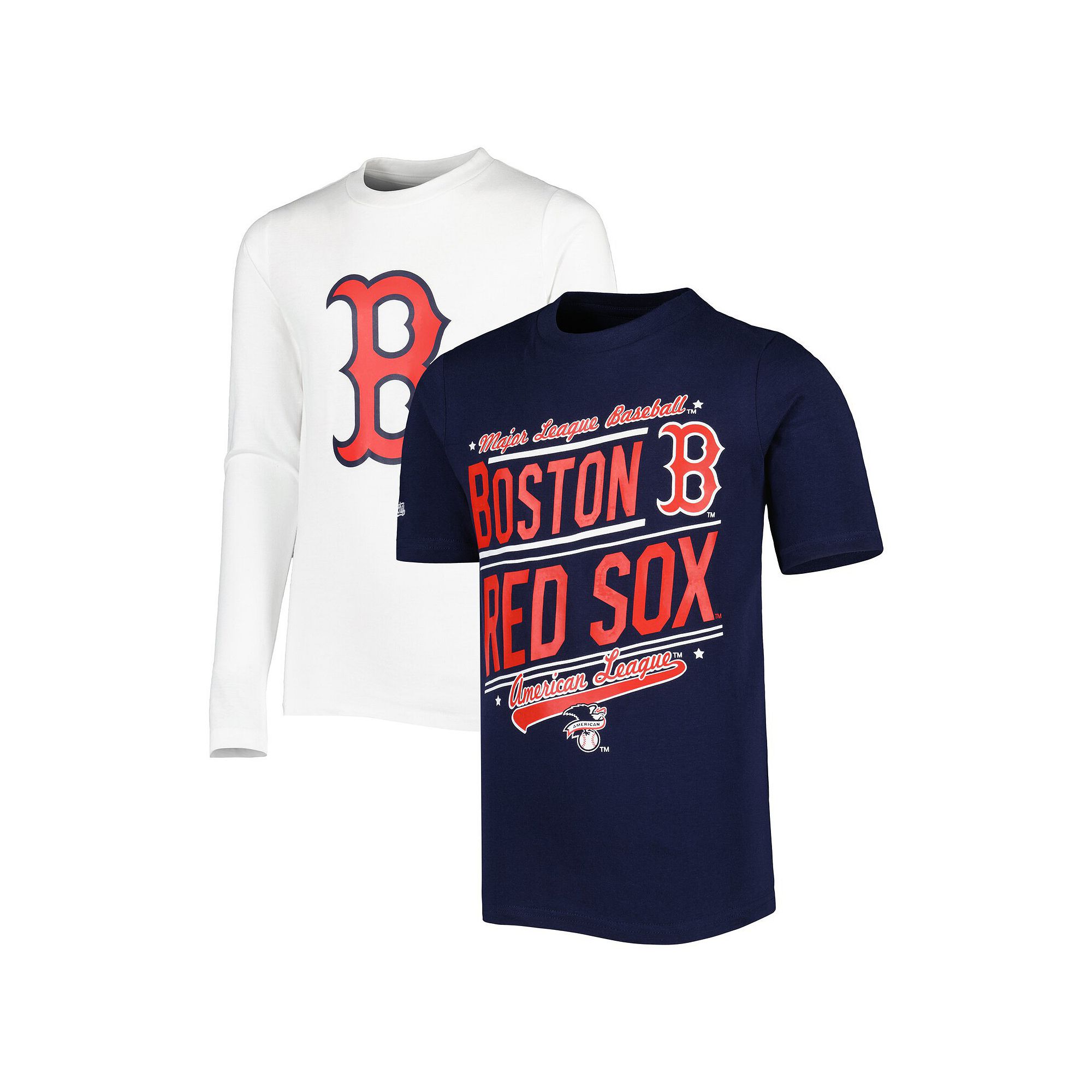 Youth Stitches Navy/White Boston Red Sox Combo T-Shirt Set, Boys, Size: YT