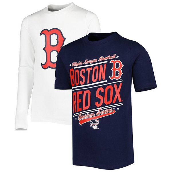 Youth Stitches Navy/White Boston Red Sox Combo T-Shirt Set