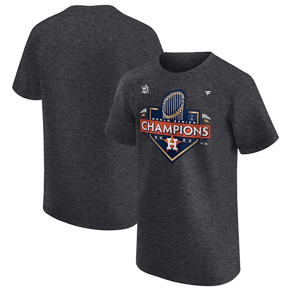 Men's Fanatics Branded Heather Gray Houston Astros 2022 World Series  Champions Logo Pullover Sweatshirt