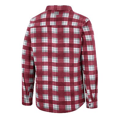 Men's Colosseum Crimson Oklahoma Sooners Ellis Full-Snap Jacket