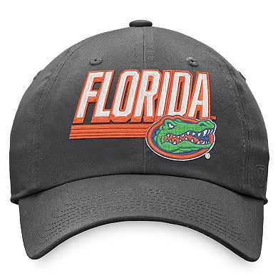 Men's Top of the World Charcoal Florida Gators Slice Adjustable Hat