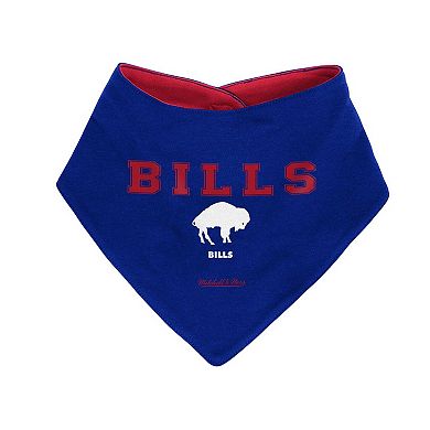 Newborn & Infant Mitchell & Ness Royal/Red Buffalo Bills Throwback Bodysuit Bib & Booties Set