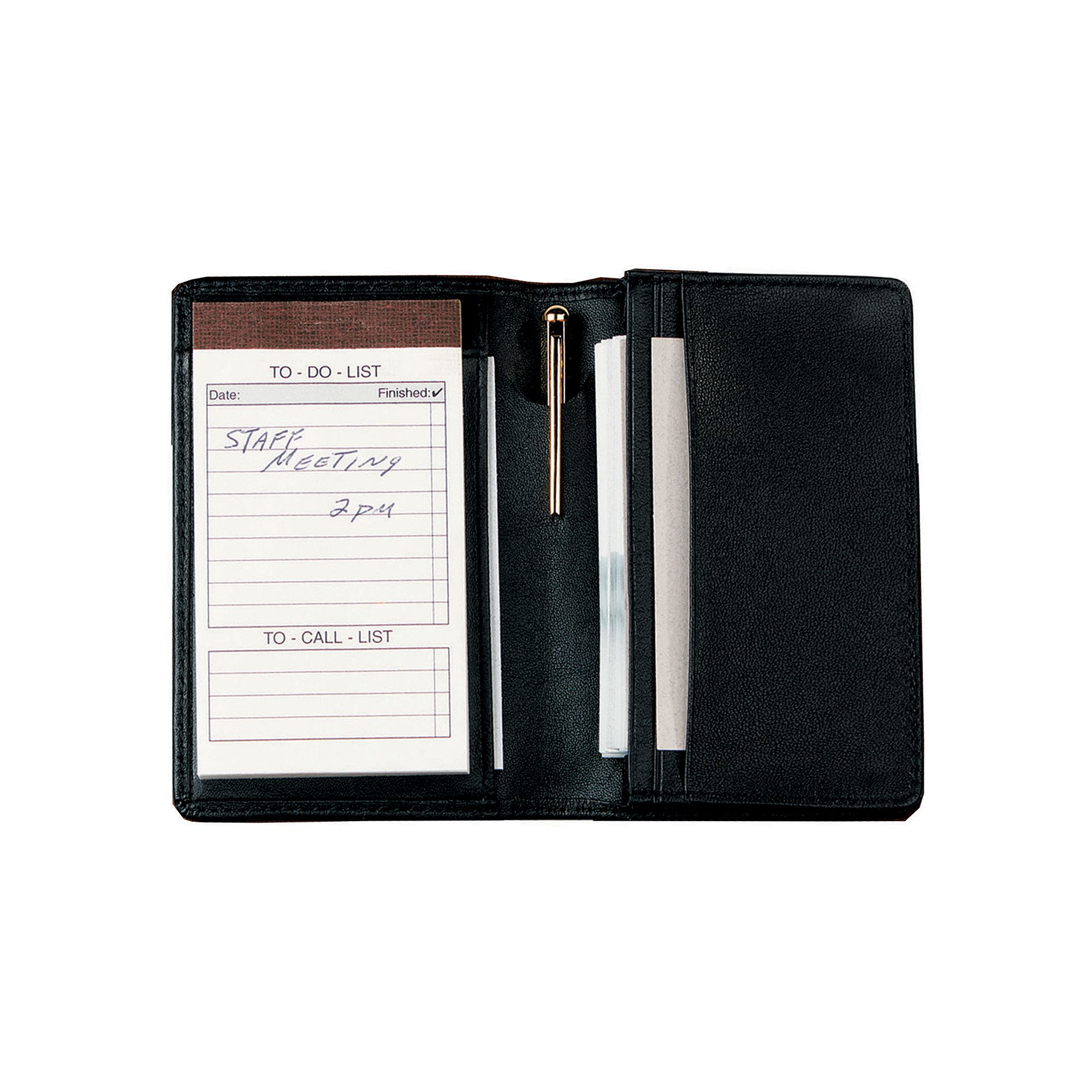 Royce Leather Deluxe Jotter Organizer, Black