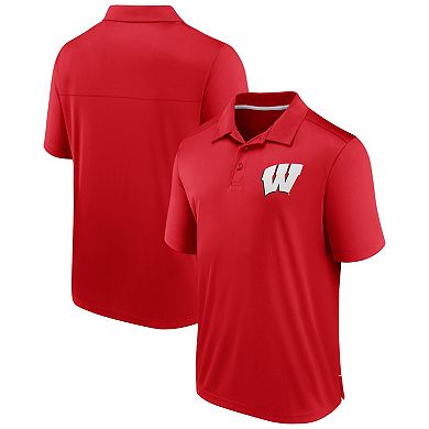 Men's Fanatics Branded Red Wisconsin Badgers Team Polo