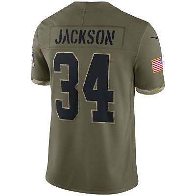 Men s Nike Bo Jackson Olive Las Vegas Raiders 2022 Salute To Service Retired Player Limited Jersey