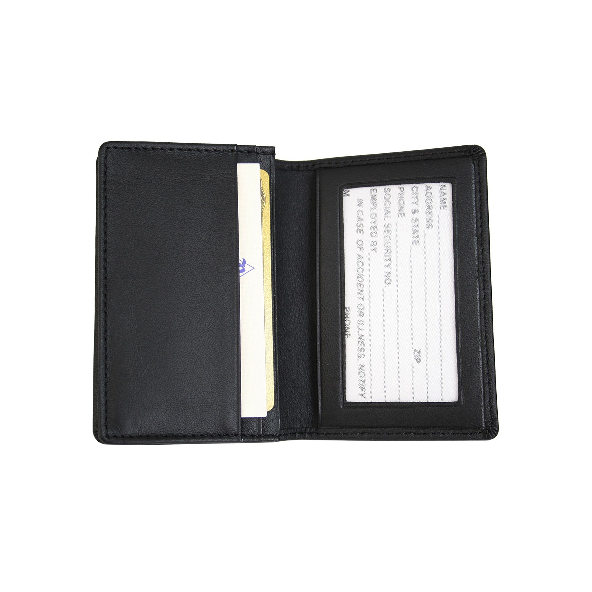 Royce Leather Deluxe Card Holder, Black
