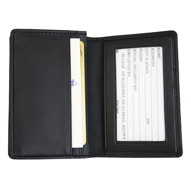 Royce Leather Deluxe Card Holder, Black
