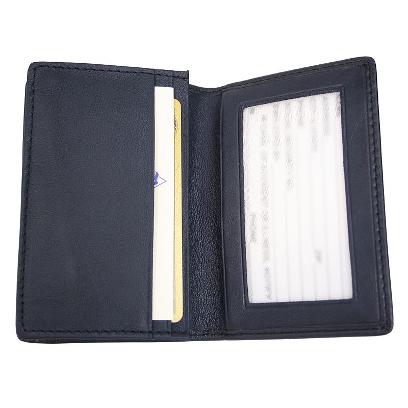 Royce Leather Deluxe Card Holder, Blue