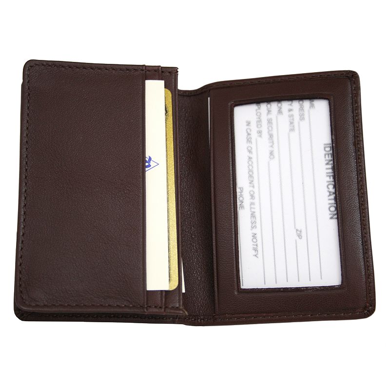 Royce Leather Deluxe Card Holder, Brown