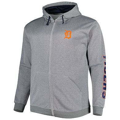 Men's Profile Ash Detroit Tigers Big & Tall Pullover Hoodie