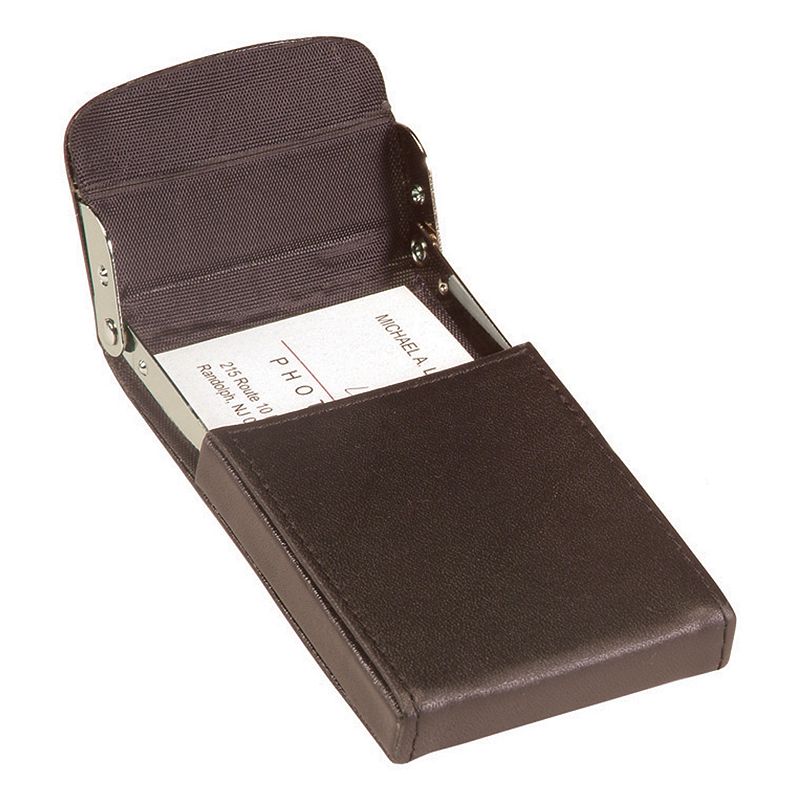 Royce Leather Framed Card Case, Brown