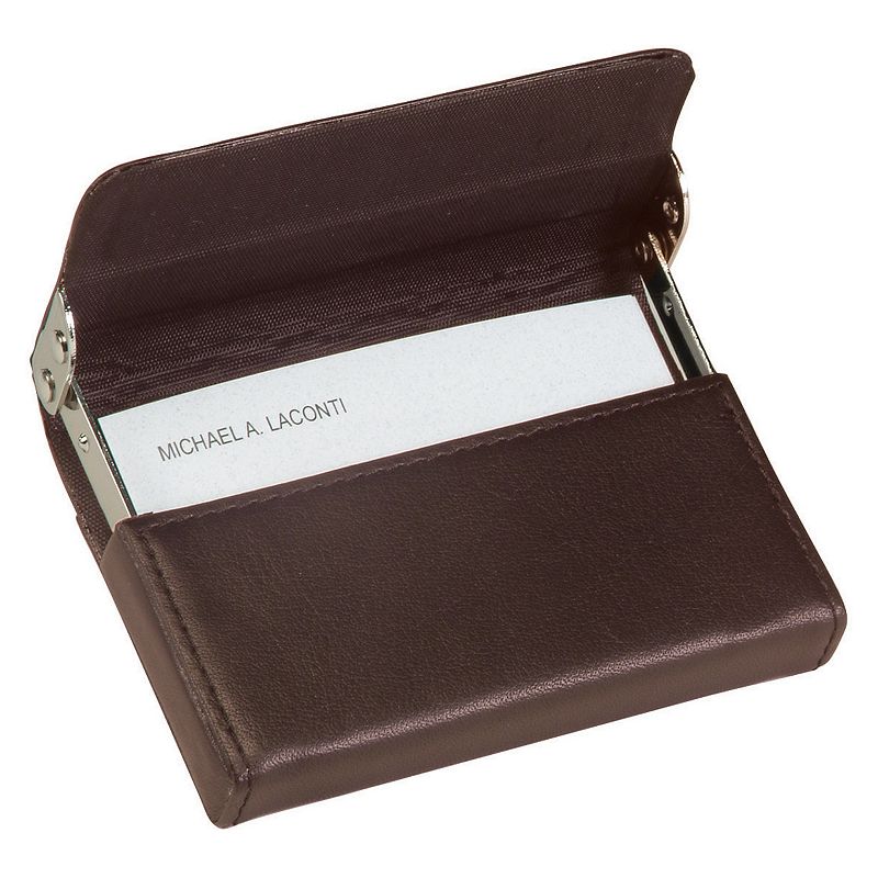 Royce Leather Framed Card Case, Brown