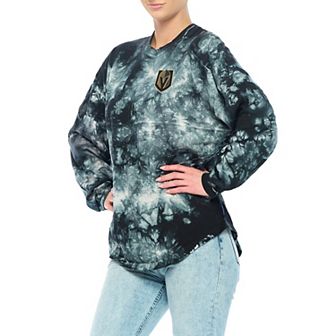 Women's Fanatics Branded Black Vegas Golden Knights Crystal-Dye Long Sleeve T-Shirt