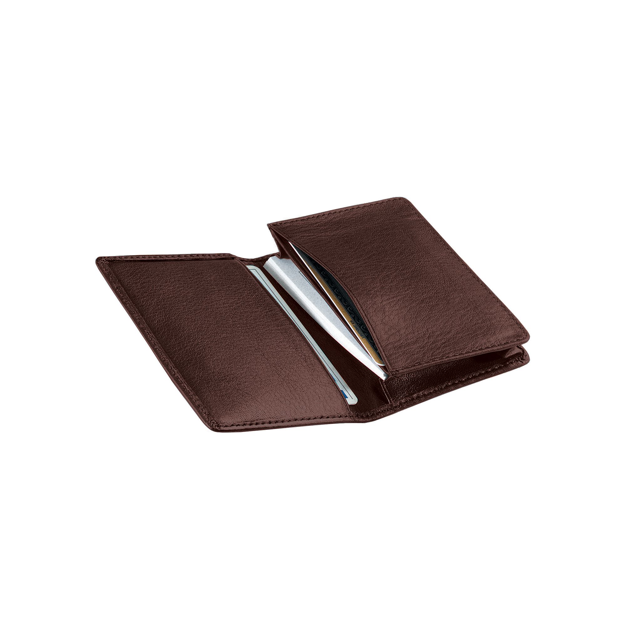 Royce Leather Deluxe Business Card Case, Coco