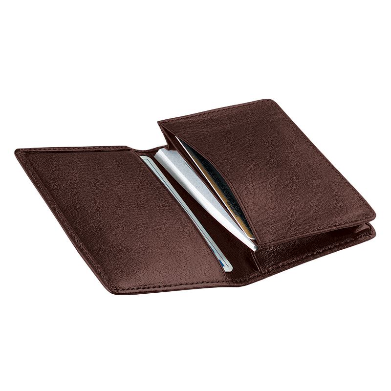 Royce Leather Deluxe Business Card Case, Brown