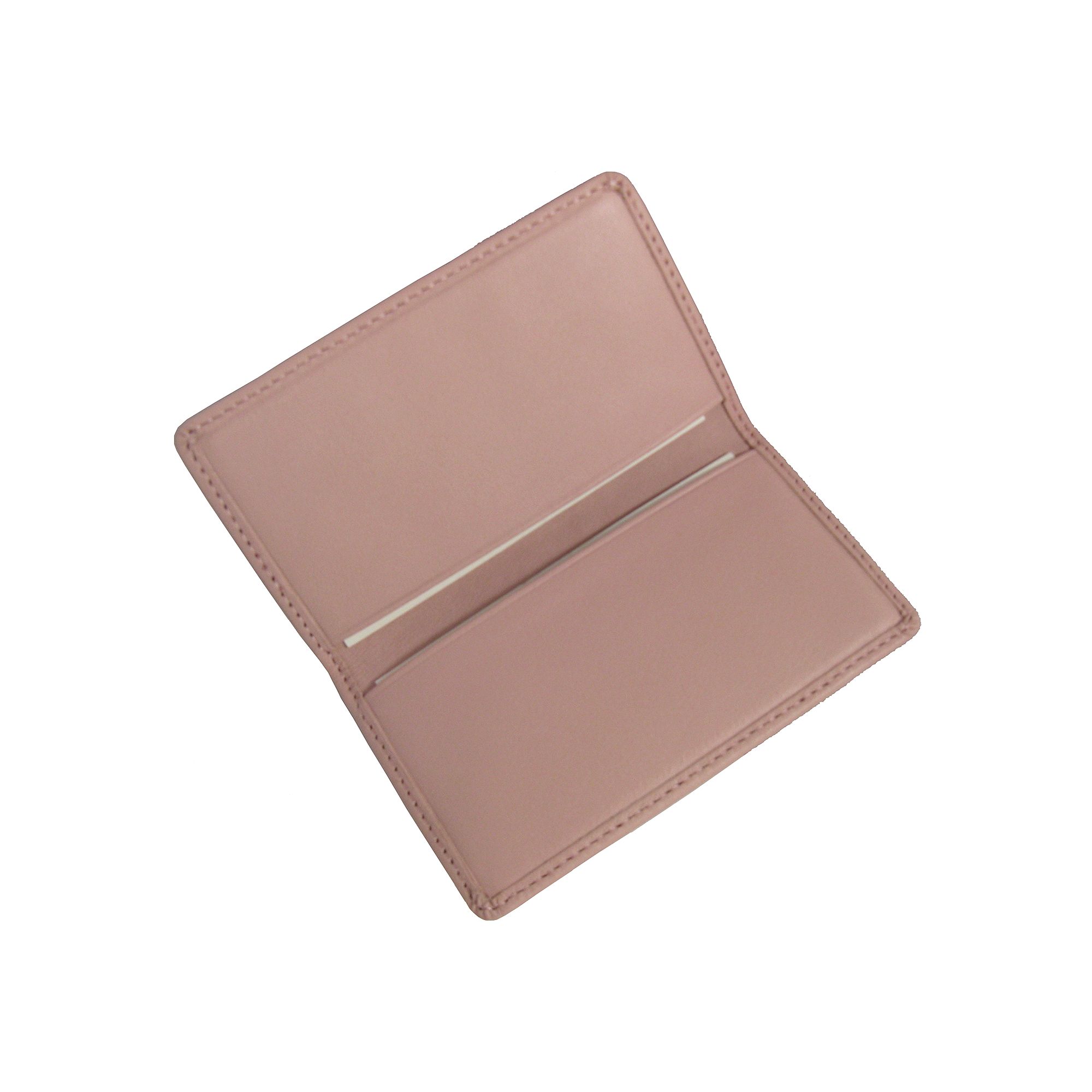 Royce Leather Business Card Case, Pink