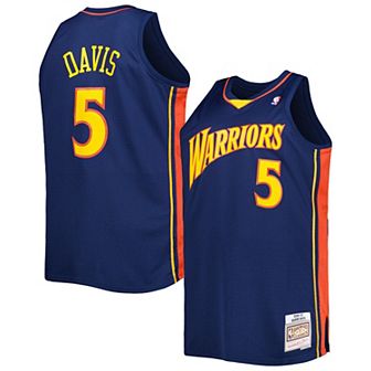 Men's Mitchell & Ness Baron Davis Navy Golden State Warriors Big & Tall Hardwood Classics 2006-07 Swingman Jersey