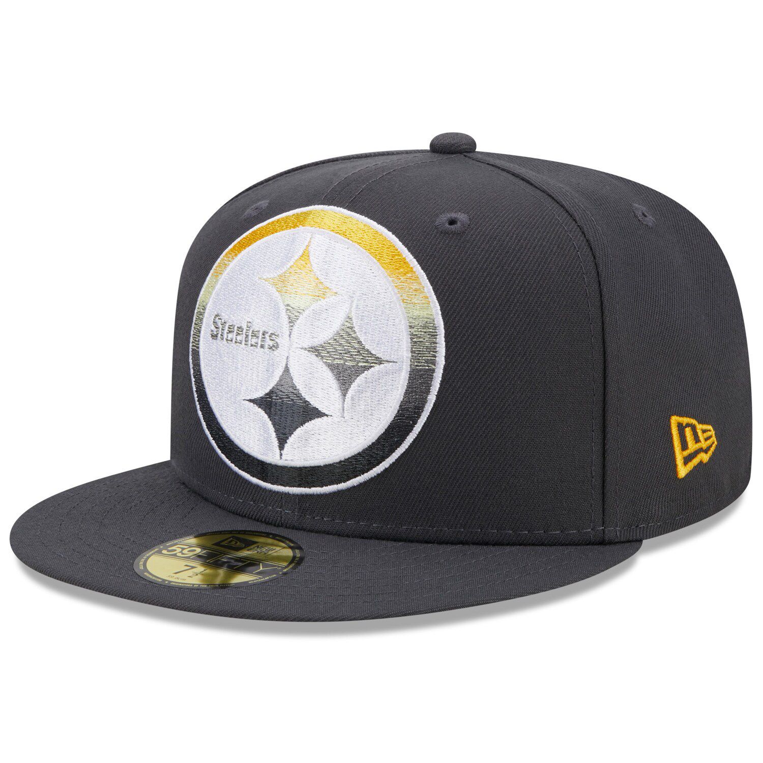 New Era Men's New Era Navy/Gold Pittsburgh Steelers 75th Anniversary  59FIFTY Fitted Hat