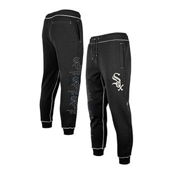 Men's New Era Black Chicago White Sox Team Split Jogger Pants