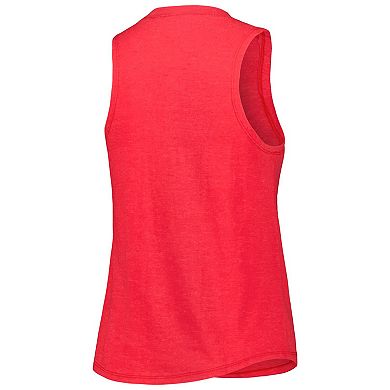 Women's Concepts Sport Heather Red/Heather Black Chicago Blackhawks Meter Muscle Tank Top & Pants Sleep Set