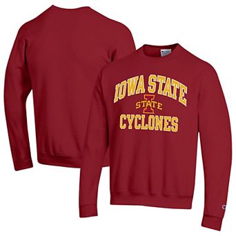 Men's Champion Cardinal Iowa State Cyclones High Motor Pullover Sweatshirt