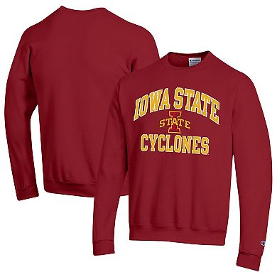 Men's Champion Cardinal Iowa State Cyclones High Motor Pullover Sweatshirt