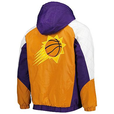 Men's Starter Purple Phoenix Suns Body Check Raglan Hoodie Half-Zip Jacket