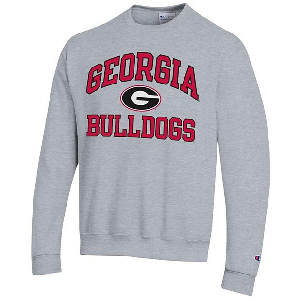 Men s Champion Heather Gray Georgia Bulldogs High Motor Pullover